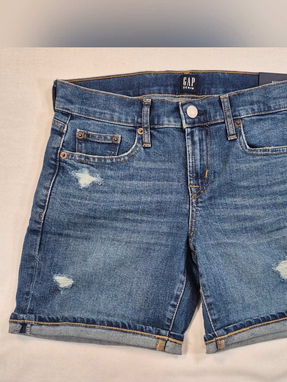 Gap Original 5” Short Women’s 25 Cuffed Hige Jean Denim Shorts NWT $54